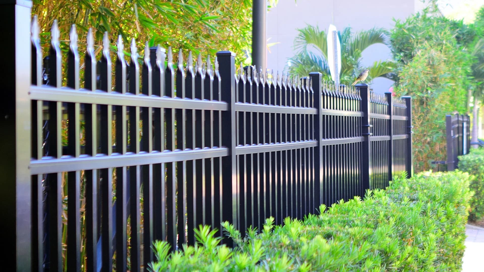 Aluminum fence installation by Fence Workshop