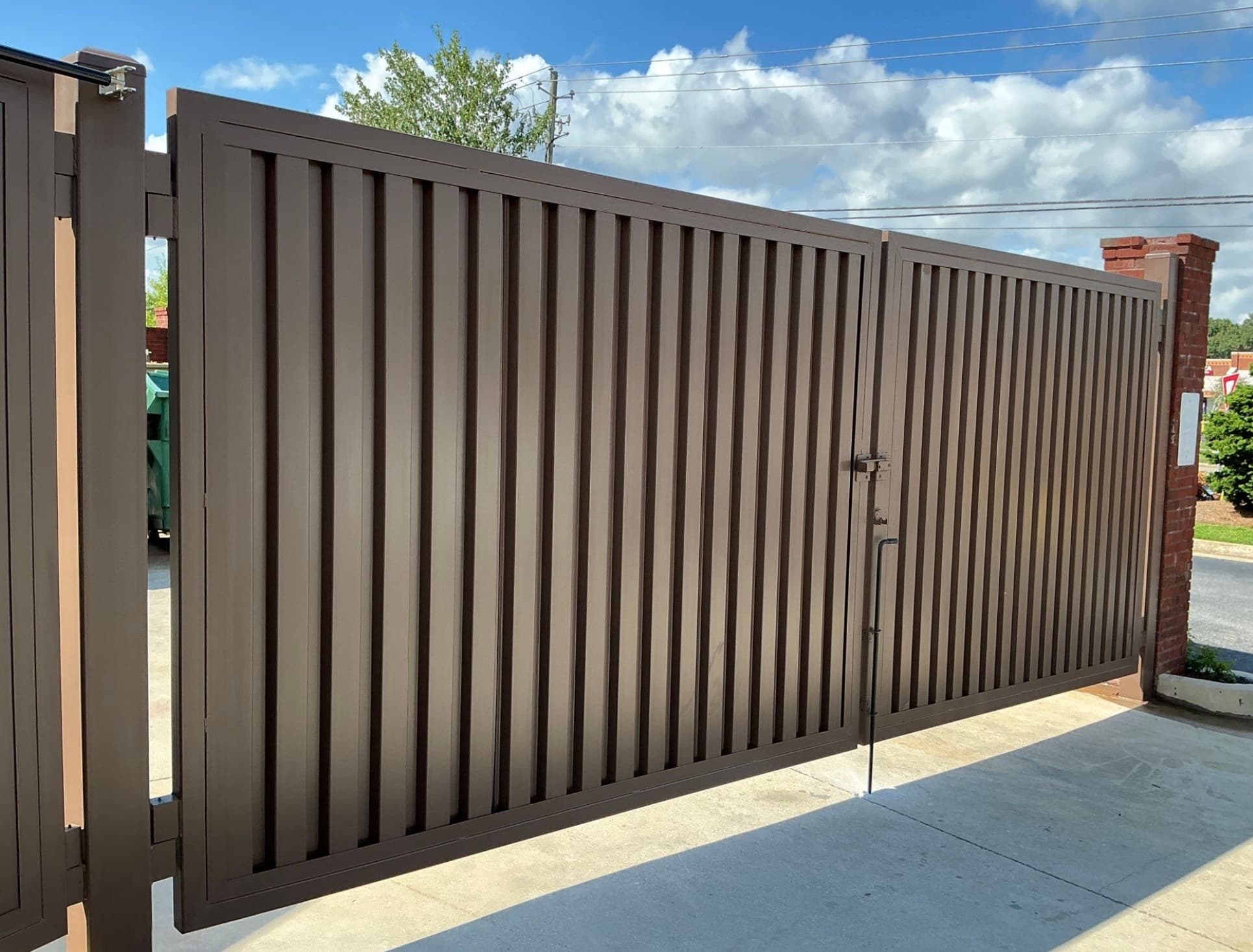 Dumpster enclosure gate installation in Atlanta, GA