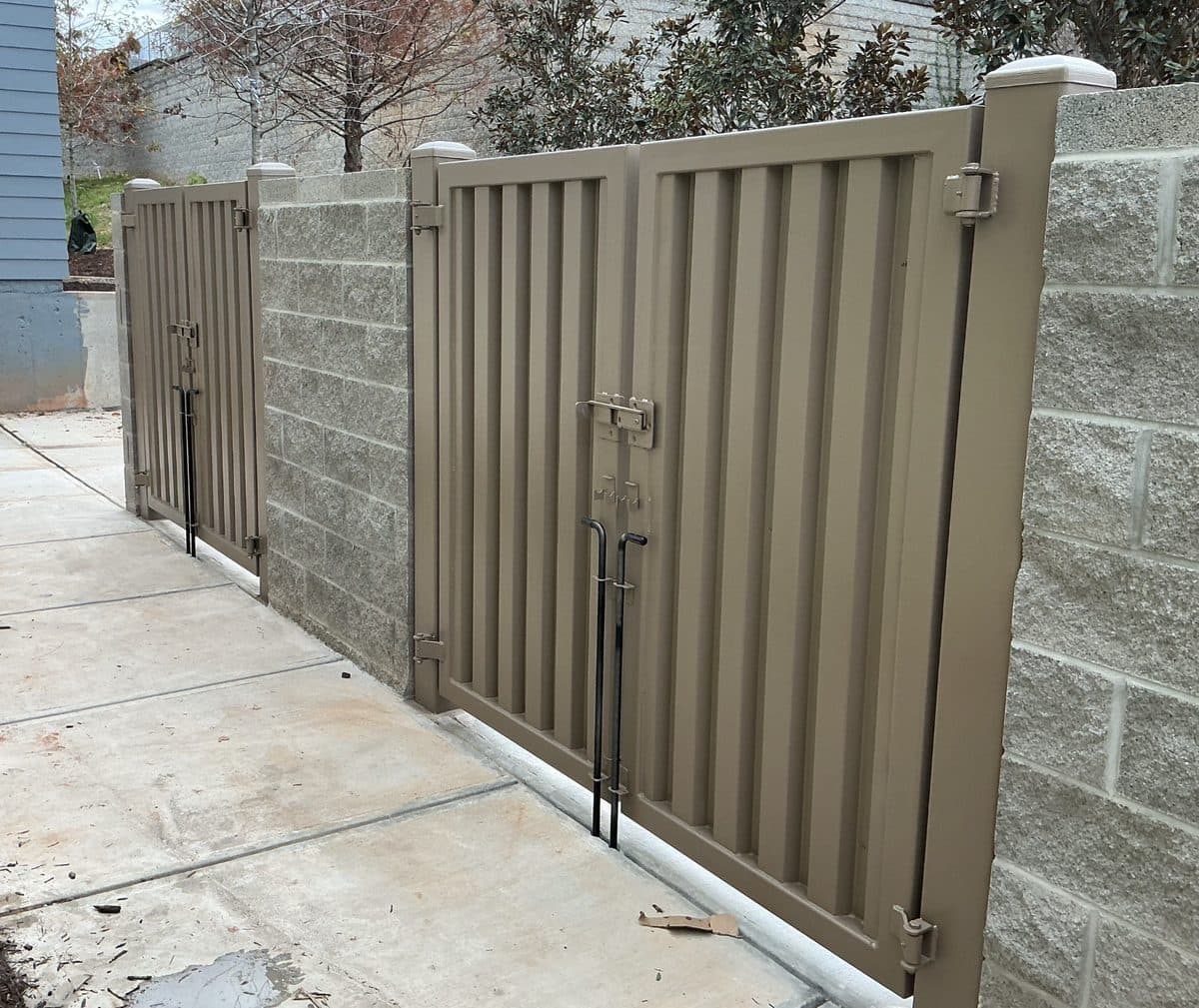 Dumpster gate repair and replacement service in Atlanta, GA by Fence Workshop