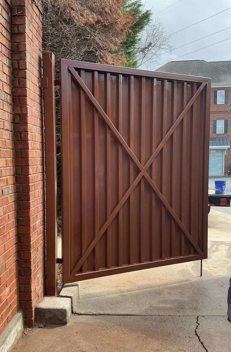 Dumpster gate replacement at commercial property in Atlanta, GA