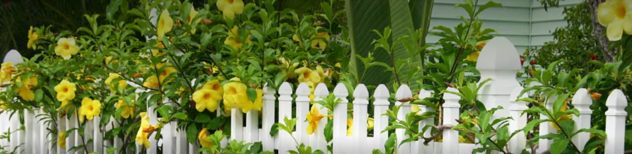 Vinyl fencing installed on residential property
