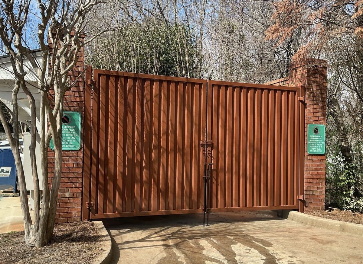 Wood dumpster gate repair and replacement in Atlanta, GA